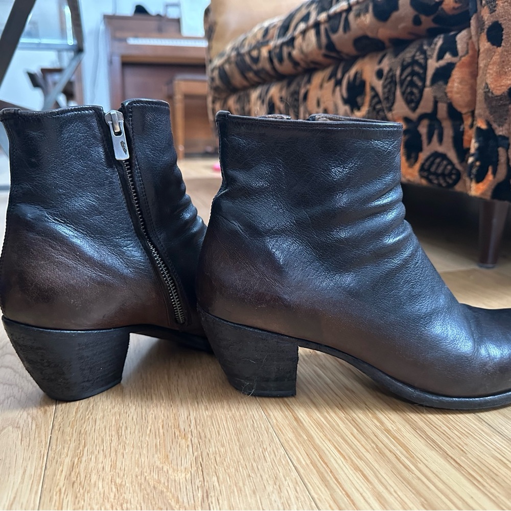 Officine Creative Dark Brown and Black Ankle Boots